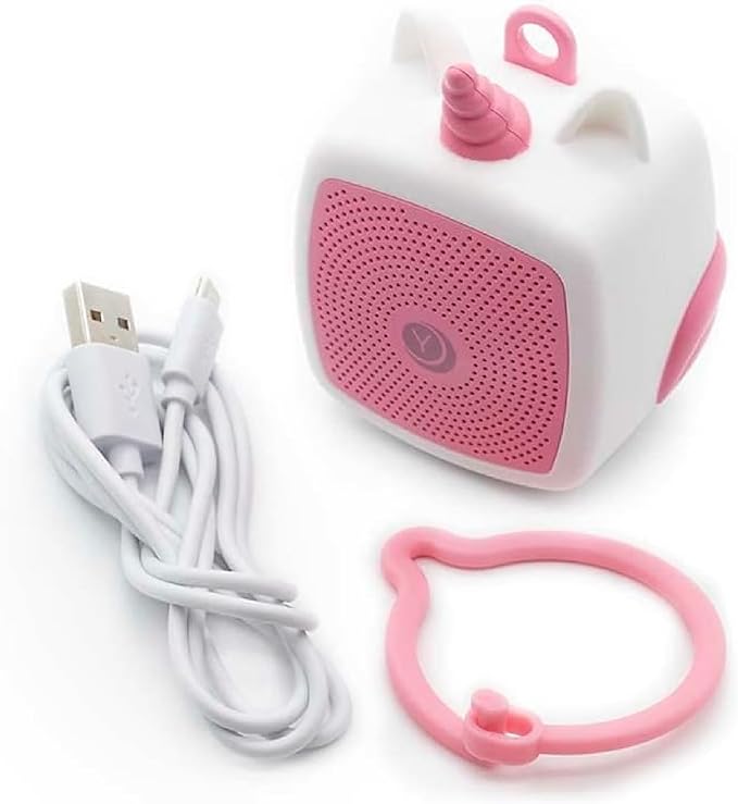 Yogasleep Pocket Baby Soother Unicorn, White Noise Machine, 6 Soothing Sounds & Timer for Better Sleep, Includes Brown Noise & Lullabies, Compact Size for Travel & Child Safe, Must Have Registry Gift