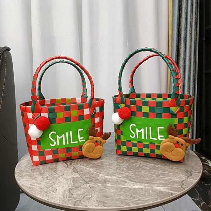 Handwoven Storage Basket Customizable Color Christmas Wedding Decoration Organiser