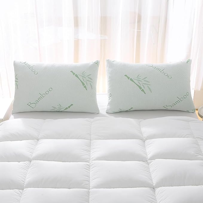 HOXXME King Size Memory Foam Pillows Set of 2, Bed Pillow for Sleeping, Firm Pillow Gel for Neck Support, Hotel Quality Bed Rest Pillow with Cooling Zippered Breathable Cover King 2 Pack