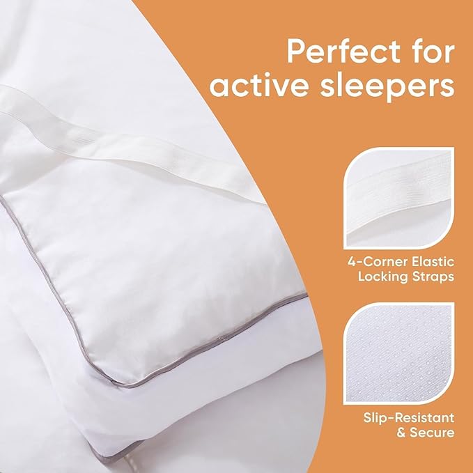 Memory Foam Mattress Topper Queen, Breathable & Skin-Friendly Mattress Topper for Back Pain Relief, 3 Inch Extra Thick Shredded Foam, 100% Cotton Mattress Pad Cover