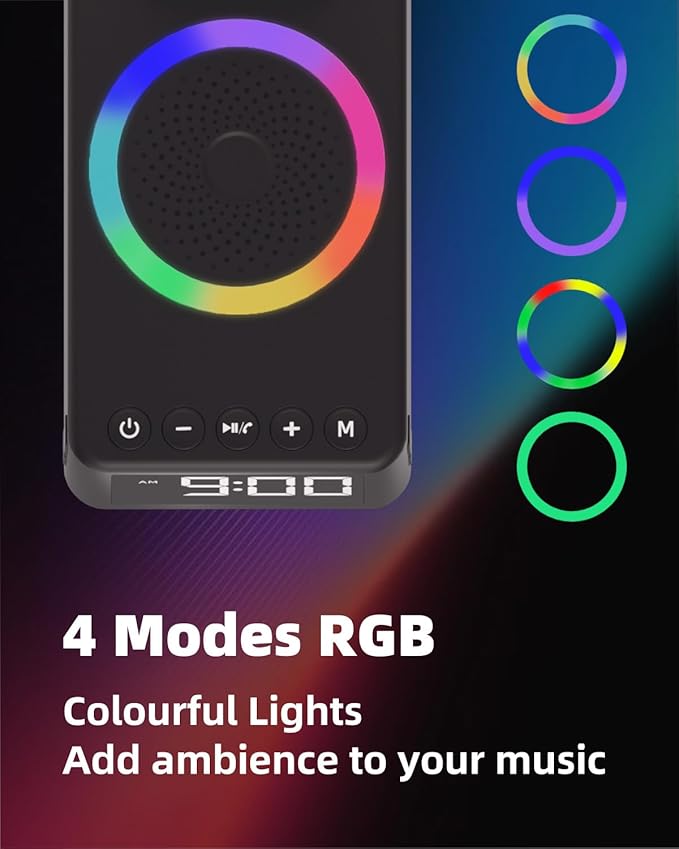 Gifts for Men Women, Cell Phone Stand with Bluetooth Speaker,Sound Machine White Noise Machine with 20 Soothing Sounds,Ambient Light Portable Speaker Stand Birthday Gifts for Men,Women,Dad