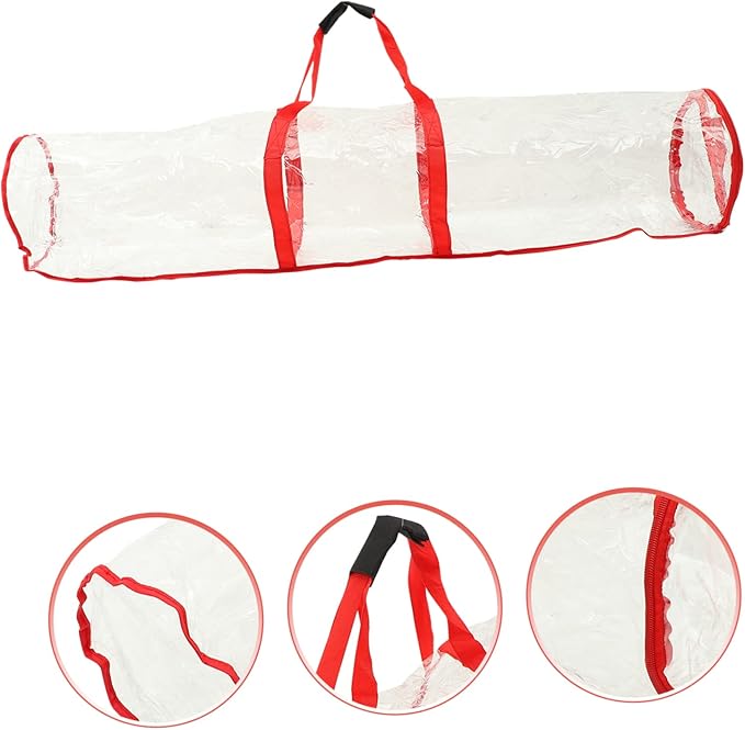 Garneck Storage Bag Clear Organizer Pouch for Wrapping Paper and Supplies Compact Design Fits Under Beds Shelves Attics