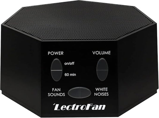 Adaptive Sound Technologies LectroFan Classic - Global Power Edition - Soothing Sound Machine for Sleep - Built-in Sleep Timer - Compact Design - Relaxation Support - Black