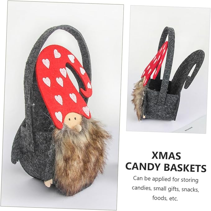 2pcs Christmas Themed Storage Baskets for Candy Snacks Adorable Santa Snowman Design for Holiday Decor and Festive Gatherings