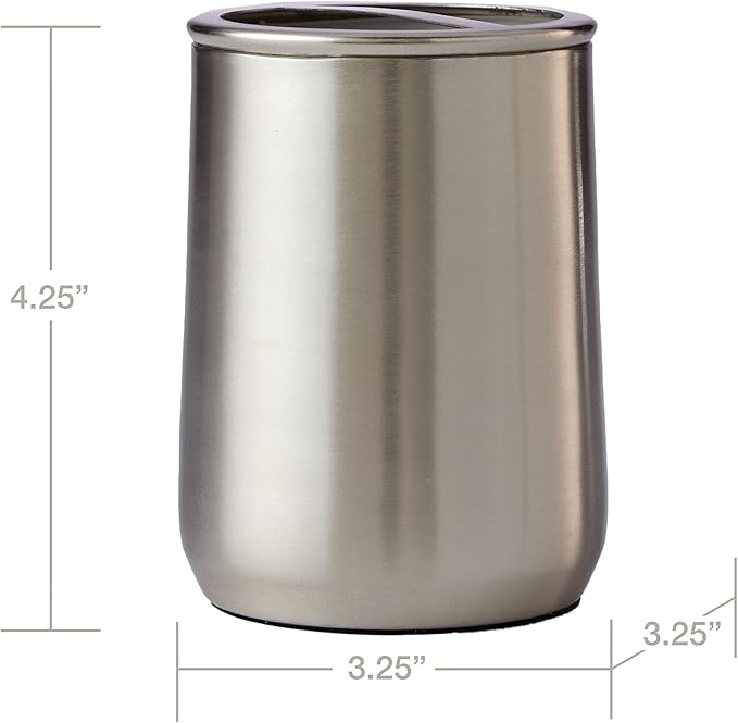 SKL Home by Saturday Knight Ltd. Roche Toothbrush Holder, Stainless Steel