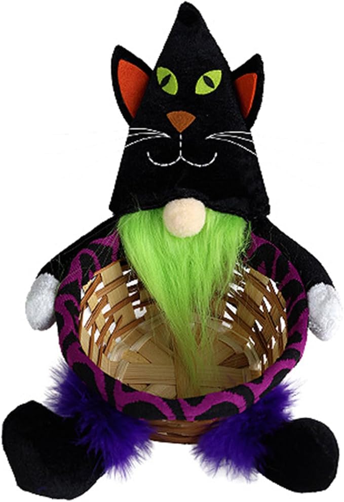 Stylish Decorated Round Basket Portable for Halloween Celebration and Enthusiasts Home Decoration Accessory Home Storage Basket