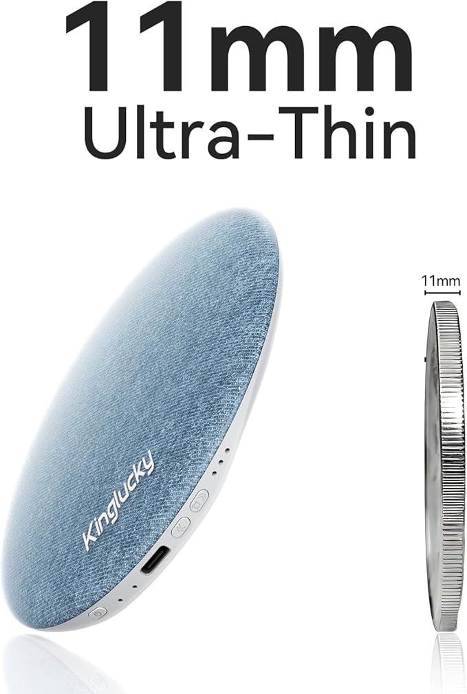 Kinglucky X50 Pillow Speaker for Sleeping, Built-in White Noise Sound Machine Pink Noise for Sleeping, Auto-Off Timer Portable Bluetooth Speaker Under Pillow Rechargeable for Side Sleeper, Blue