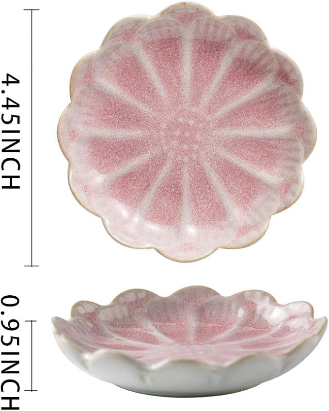 Mecaikru jewelry dish, flower shape ring dish, pink earring tray, cute jewelry holder, key bowl, flower pink