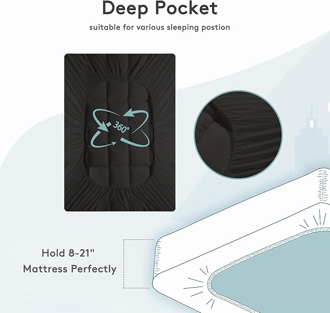 SameBed Mattress Topper Twin,Extra Thick Mattress Pad Cover for Back Pain,Cooling Mattress Protector with 8-21 Inch Deep Pocket,Overfilled Down Alternative Filling,Black