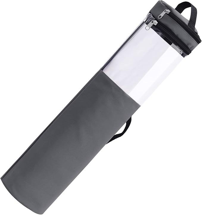 Long Gift Wrap Organizer Bag 42x8.8in Christmas Wrapping Paper Storage Bin 600d Oxford Under Bed Gift Wrap Storage with Clear Window, Dual Zips, Carry Handles