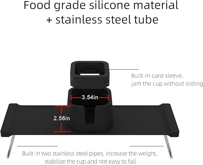 vodvob Couch Cup Holder, Anti-Spill Sofa Cup Holder Silicone Couch Coaster, Suitable for Sofa Recliner Armchairs, Gifts for Mom, Dad, Husband, Grandma, Grandpa, Black