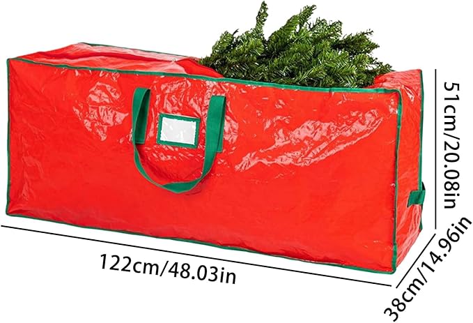 Christmas Tree Storage Box | Zippered Large Holder Container - Storage Box with Reinforced Handlesfor Closet College Dorm Attic Home Basement Garage