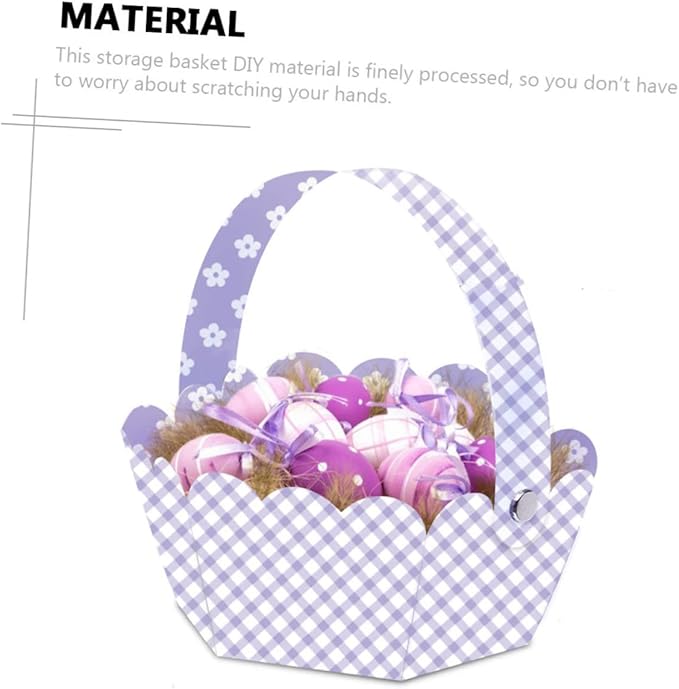 24pcs Easter Baskets Adorable Handheld Storage Baskets for Festival Decoration Lightweight and Elegant Design for Easter Celebrations and Organizing Treats
