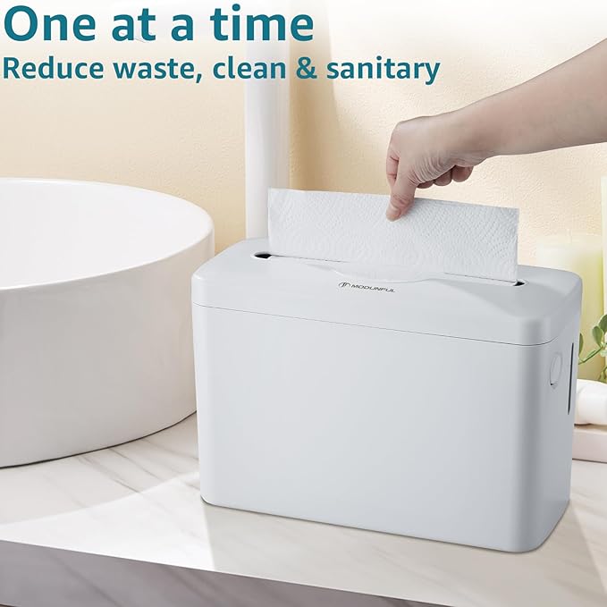 C-fold Paper Towel Dispenser XXLarge - Heavy Duty丨Wide-Design Countertop Folded Paper Towel Dispenser with Lid丨300-Sheet Large Capacity for Hand Towel, White