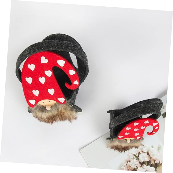 PRETYZOOM 2pcs Christmas Candy Baskets Felt Cloth Storage Baskets for Festive Desktop Decor Santa and Snowman Design for and
