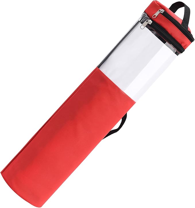 Plcnn Long Gift Wrap Organizer Bag 42x8.8in Christmas Wrapping Paper Storage Bin 600d Oxford Under Bed Gift Wrap Storage with Clear Window, Dual Zips, Carry Handles