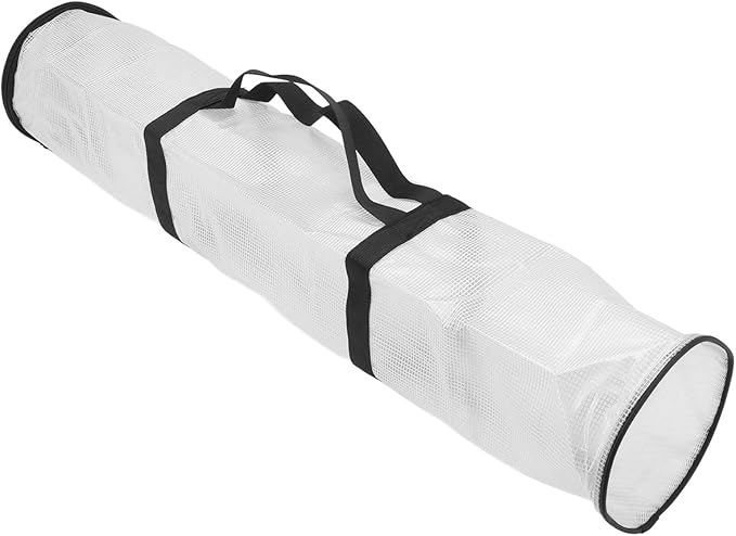 Clear Wrapping Paper Storage Bag, Gift Wrap Organizer with, Transparent Bag for Rolls, Space Saving Design with Handle for Closet or Under Bed Storage (Transparent White)