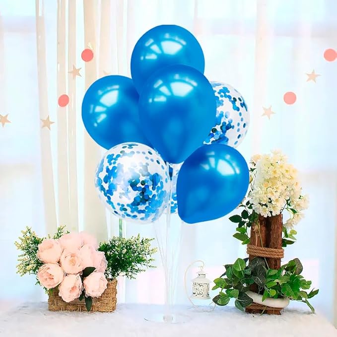 ZJDHPTY Blue Balloon Stand Centerpiece Table Decorations for Men's Birthday Father's Day Retirement Graduation Decorations Class of 2026 New Years Eve (Blue set4)