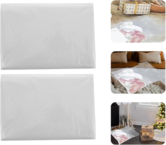 Milisten Oversized Pe Storage Bag 2pcs 120x220cm Large Dustproof Blanket Organizer for Holiday Décor Tree Cover and Closet Storage