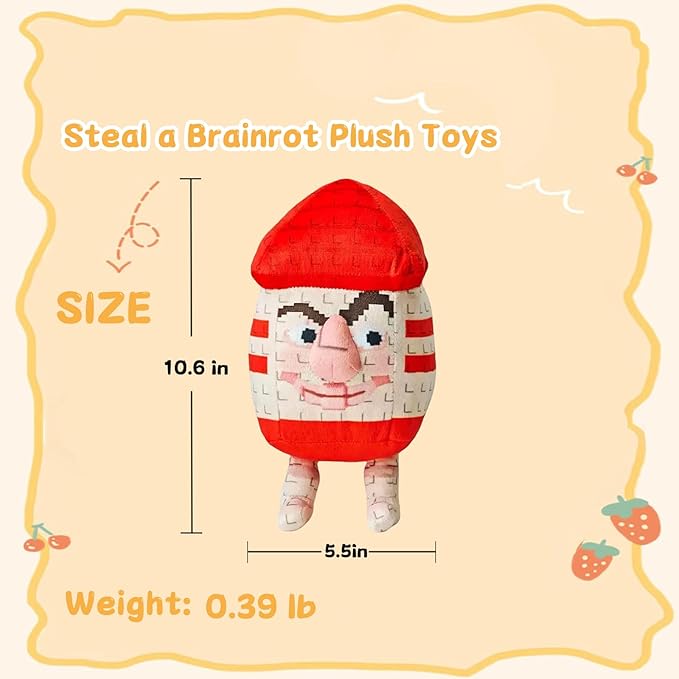 Steal a Brainrot Rigatoni Rage Decorative Collectible – 9 Inch Stylish Home Accent & Collectible Gift for Enthusiasts