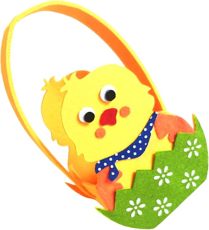 Felt Basket For Kids And Family Holiday Decoration Bag With Carrying Handle Candy Bucket Easters Accessories