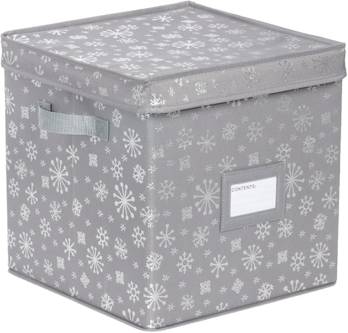 Tidy & Co. Holiday Storage Ornament Box and Multi Purpose Storage Box (Snowflake)