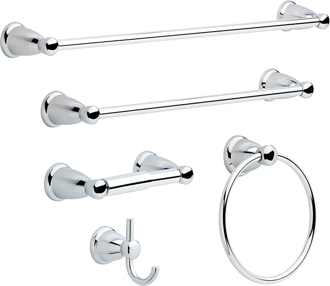 Franklin Brass Kinla (1-Pack) Toilet Paper Holder Polished ChromeTissue Roll Holder for Bathroom Organization and Storage Spring-Loaded Toilet Tissue Holder Wall Bathroom Accessories KIN50-PC1