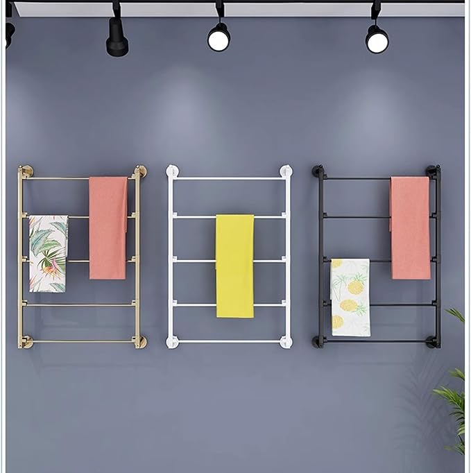 Metal Ribbon Holder Organizer Rack, Extra Large Wrapping Paper Organizer Storage Metal，4 Tier Stand Ribbon Roll Display Storage Shelf for Mothers Day Flower Store Craft Room Gift Wrapping (Col