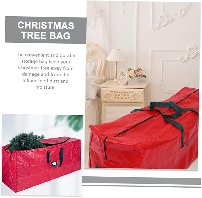 Large Christmas Tree Storage Bag with Handles Organizer for Holiday Storage Lightweight Design Easy to Carry Pouch for Xmas Tree and Seasonal Items
