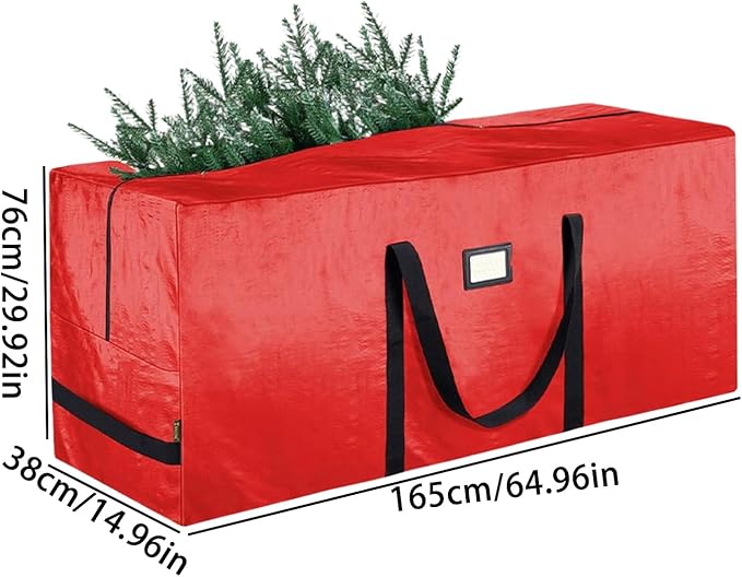 Christmas Tree Storage Bag | Zippered Large Tote - Storage Box with Reinforced Handles | for Home Basement Garage Closet College Dorm Attic