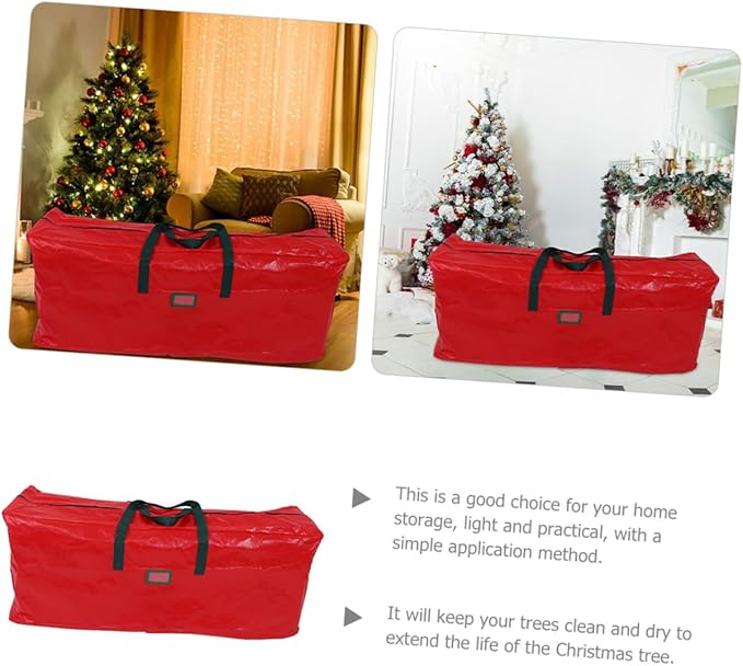 Large Christmas Tree Storage Bag with Handles Water-resistant Organizer for Holiday Storage and Seasonal Use