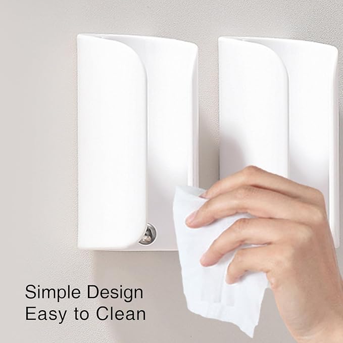 Electric Toothbrush Holder for Bathroom, Wall-Mounted Toothbrush Stand with Self-Adhesive, Compact Bathroom Caddy for Electric Toothbrushes (White-2pcs)
