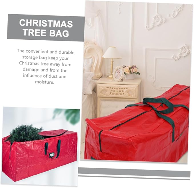 Large Christmas Tree Storage Bag with Handles Water-resistant Organizer for Holiday Storage and Seasonal Use