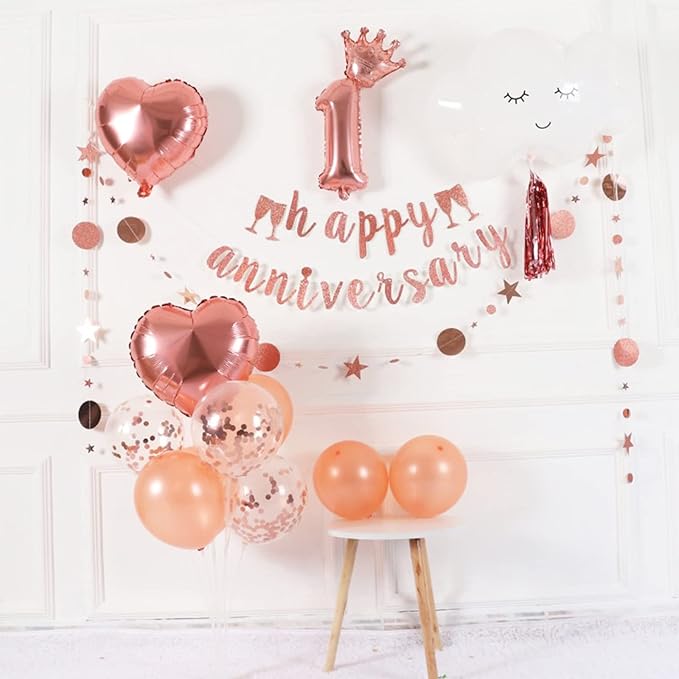 ZJDHPTY Rose Gold Balloon Stand Centerpiece Table Decorations for Birthday Anniversary Engagement Wedding Bridal Shower Graduation Mother's Day Party Decorations New Years Eve 2026(Rose gold set4)