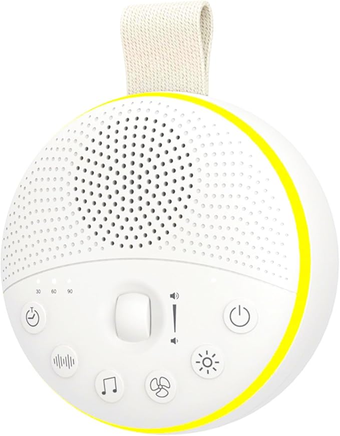 White Noise Machine: Portable Sound Machine with Soft Night Light for Baby & Adults | Sound Machine for Sleep with 3-Timer, 21 Soothing Sounds Nursery Clear and High Sound Quality & Travel Safety Lock