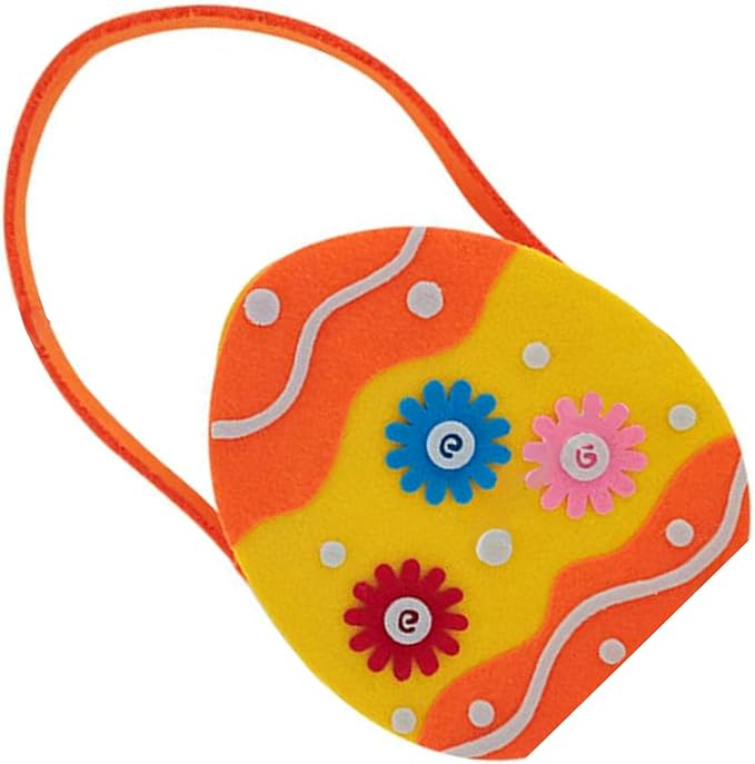 Felt Basket For Kids And Family Holiday Decoration Bag With Carrying Handle Candy Bucket Easters Accessories
