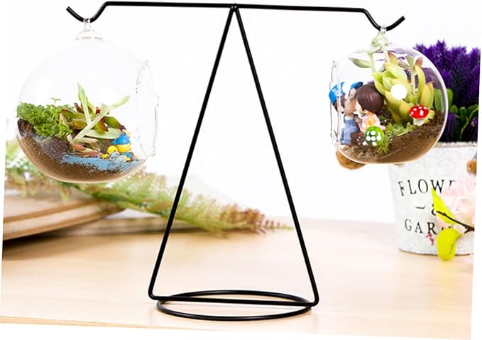 Homoyoyo 2pcs Balance Iron Rack Display Shelf Decorative Storage Organizer for Home Office Design Multi-functional Craft Holder for Ornaments and Small Items