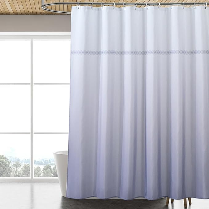 LLSCL Fabric Shower Curtain Liner with Magnets, Waterproof Hotel Quality, 72 x 72 Machine Washable