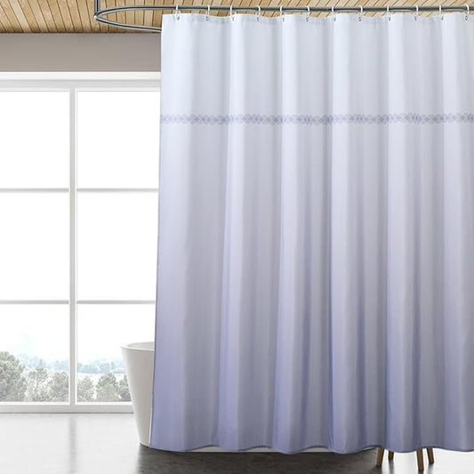 LLSCL Fabric Shower Curtain Liner with Magnets, Waterproof Hotel Quality, 72 x 72 Machine Washable