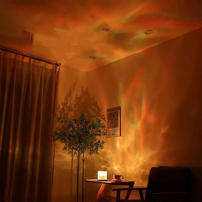 Ocean Wave Projector Light, 16 Colors Havie Cube Lamp, 3D Holographic Water Ripple Lamp with Remote Control, Northern Night Light for Bedroom, Mood Ambient Lighting for Home