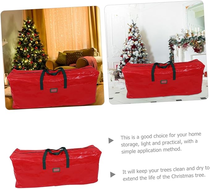 Large Christmas Tree Storage Bag with Handles Organizer for Holiday Storage Lightweight Design Easy to Carry Pouch for Xmas Tree and Seasonal Items