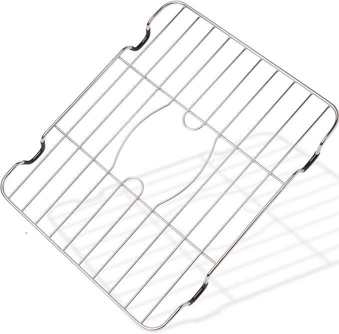 Better Houseware Sink Protectors for Kitchen Sink, Rust-Resistant Scratch-Preventing Stainless Steel Sink Protector Grid, Non-Slip Kitchen Sink Rack for Washing, 12 x 10.25 x 1 Inch