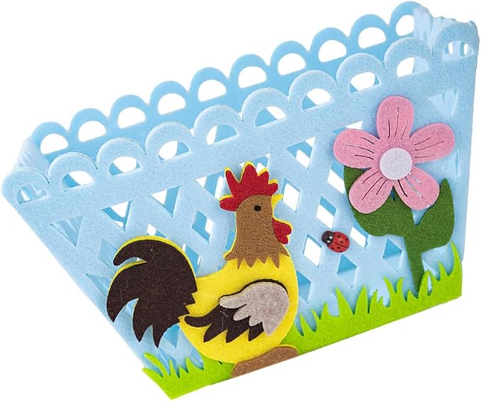Colorful Rooster Holiday Bag Funny Storage Basket for Eggs and Candy Perfectly for Holiday Party Supplies