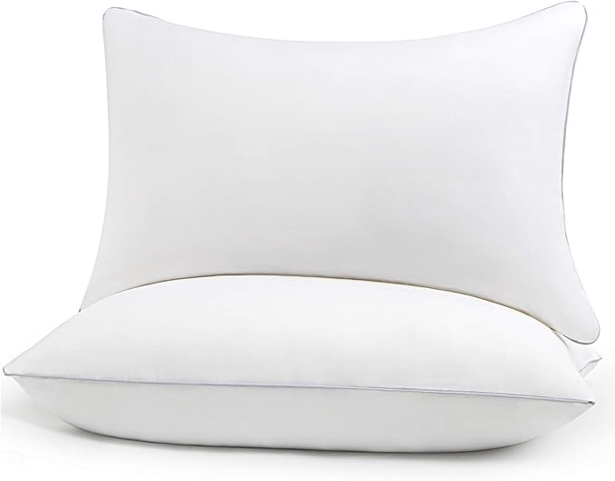 HIMOON Bed Pillows for Sleeping 2 Pack,Standard Size Cooling Pillows Set of 2,Top-end Microfiber Cover for Side Stomach Back Sleepers