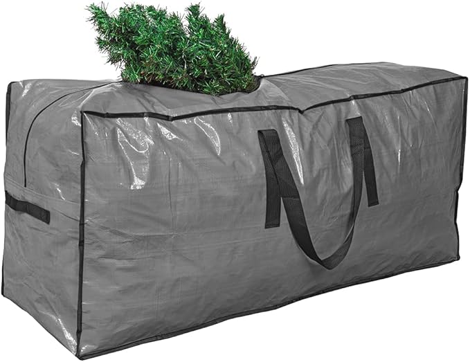 ProPik Artificial Tree Storage Bag | Fits Up to 7 ft. Tall Disassembled Tree | 45" x 15" x 20" Holiday Tree Storage Case | Perfect Xmas Storage Container with Sleek Zipper and Handles (Gray)