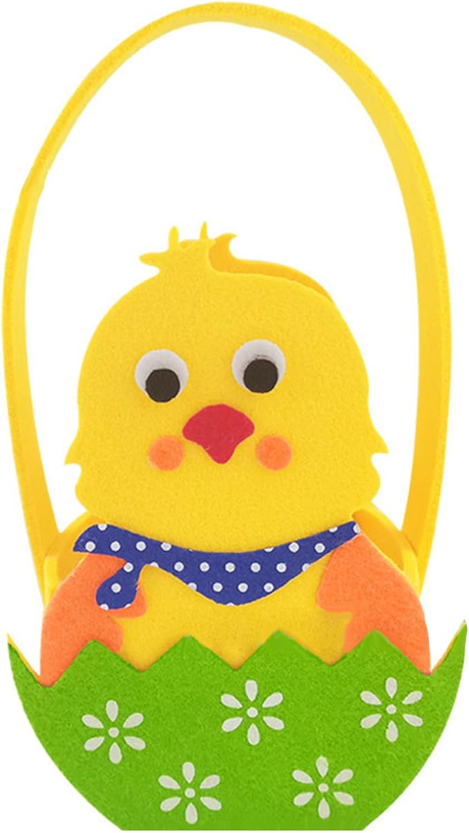 Felt Basket For Kids And Family Holiday Decoration Bag With Carrying Handle Candy Bucket Easters Accessories