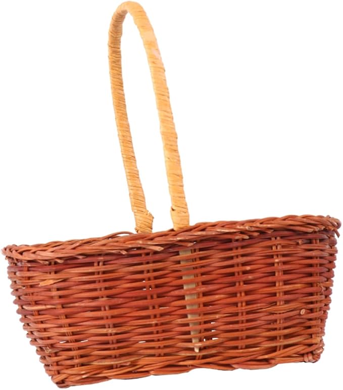 Luxshiny 3pcs Rectangular Mini Easter Basket for Storage and Decoration for Collection and Party Use Easter Accessory Handle
