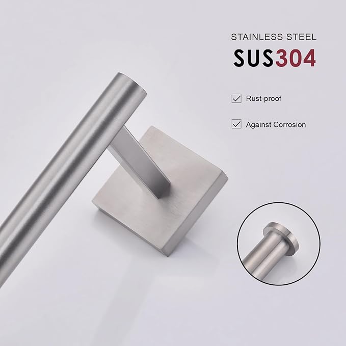 Brushed Nickel Toilet Paper Holder Contemporary Wall Mount Premium 304 Stainless Steel Modren Toilet Paper Tissue Roll Holders for Bathroom Mega Rolls Rustproof