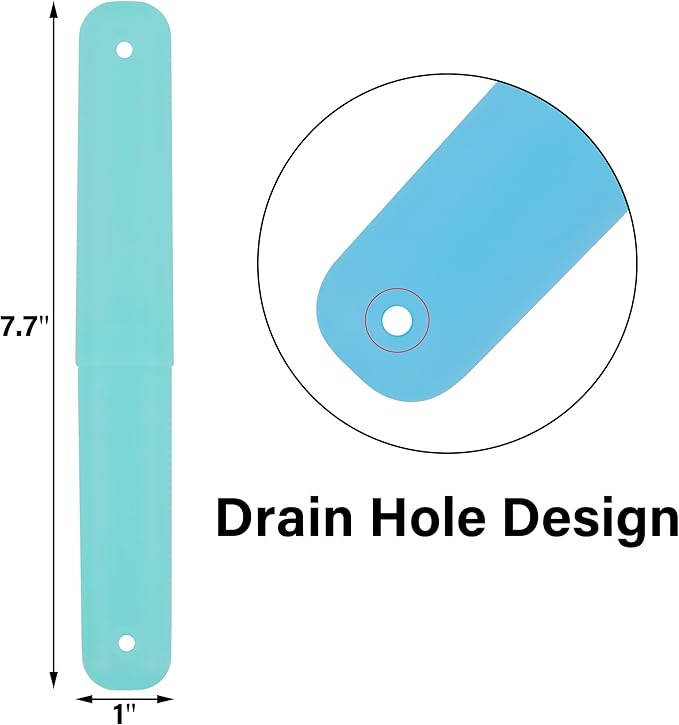 Cllayees 6 Pcs Travel Toothbrush Case Holder, Breathable Portable Toothbrush Container, Multiple Color Clear Toothbrush Holder for Home Trip Camping