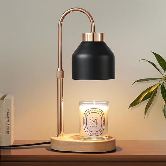 MEIXISUE Candle Warmer Lamp with Dimmer and Timer,Home Decor Lamp for Scented Jar,Electric Wax Melt Warmer,Mother's Day/Birthday/Christmas Gifts for Mom/Wife,Adjustable Height,with 2 Bulbs